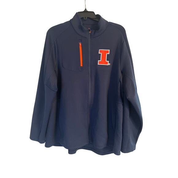 EUC Antigua Women's Plus Size Illinois Fighting Illini Zip Up Jacket Size 3XL - Picture 1 of 6